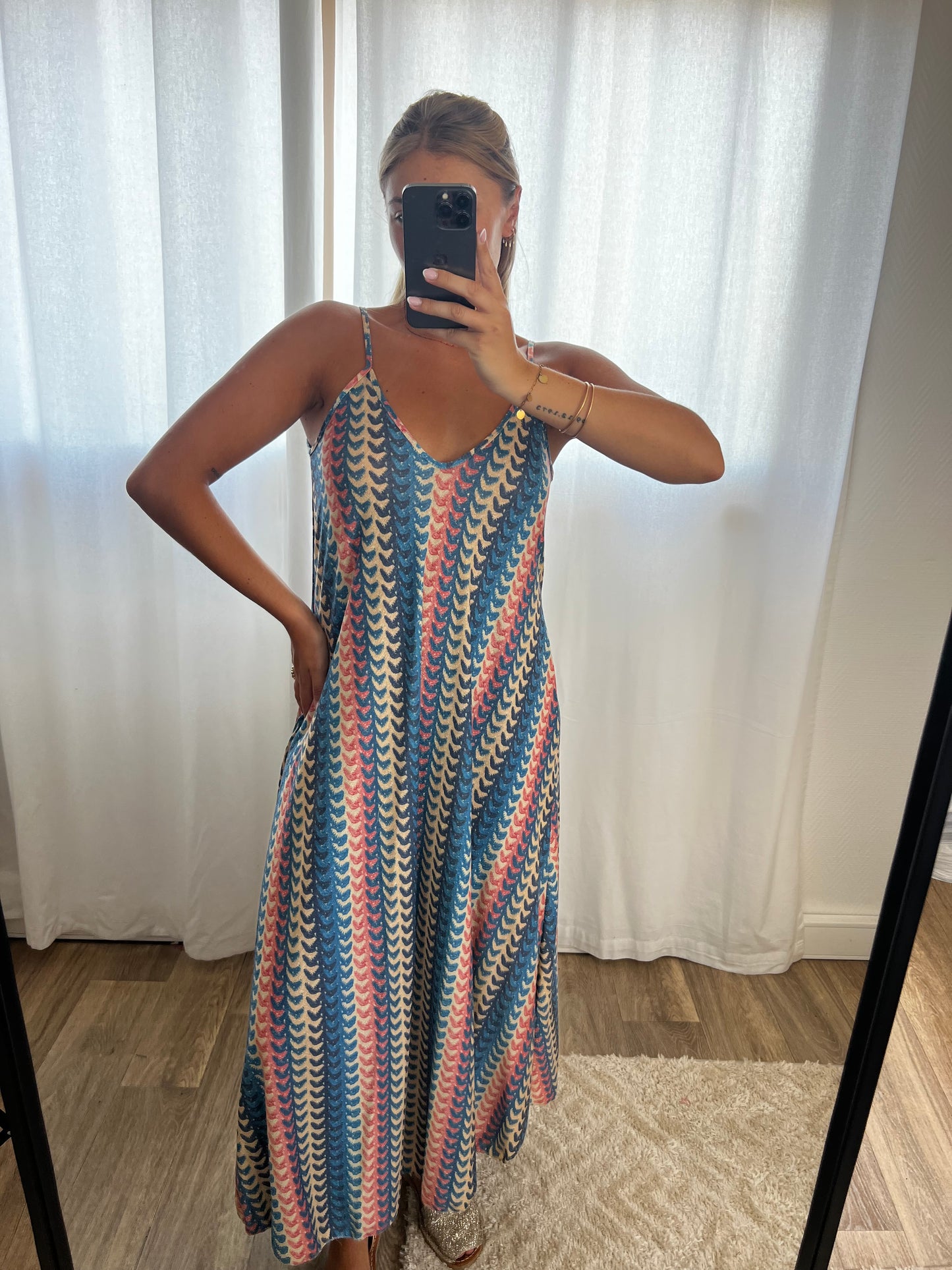 Robe paillettes bleue