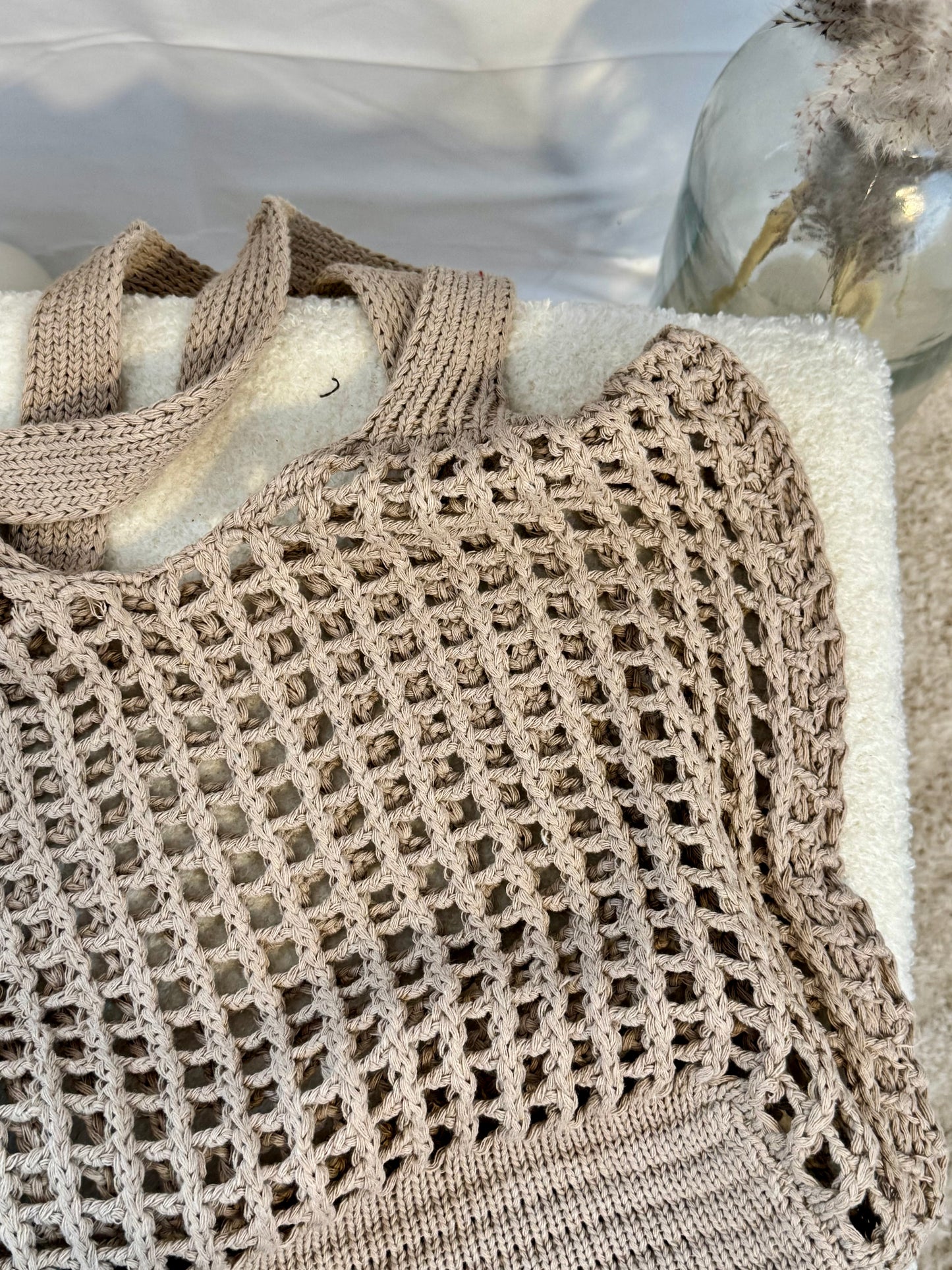 Sac tricot taupe