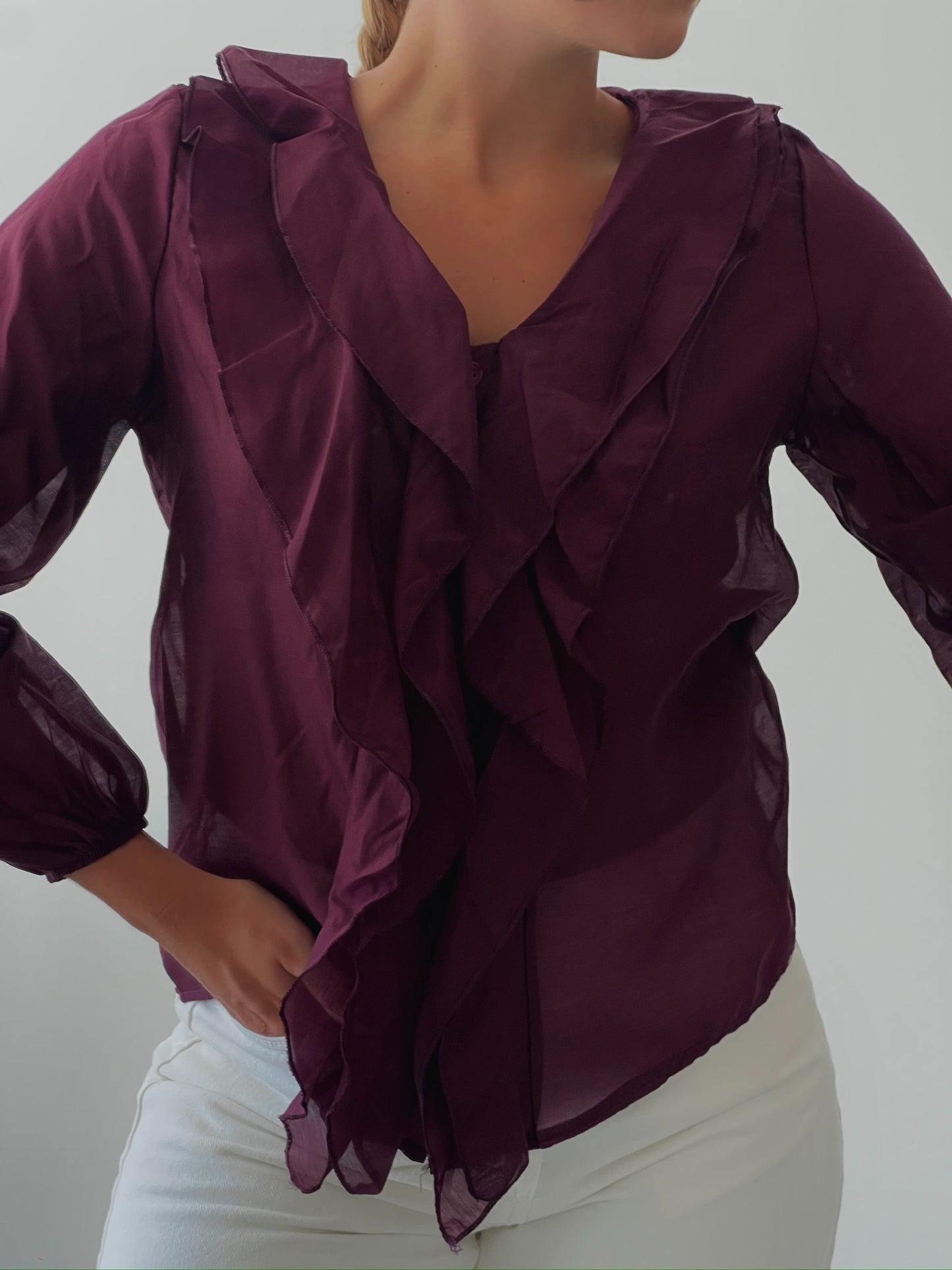 Blouse Luna bordeaux