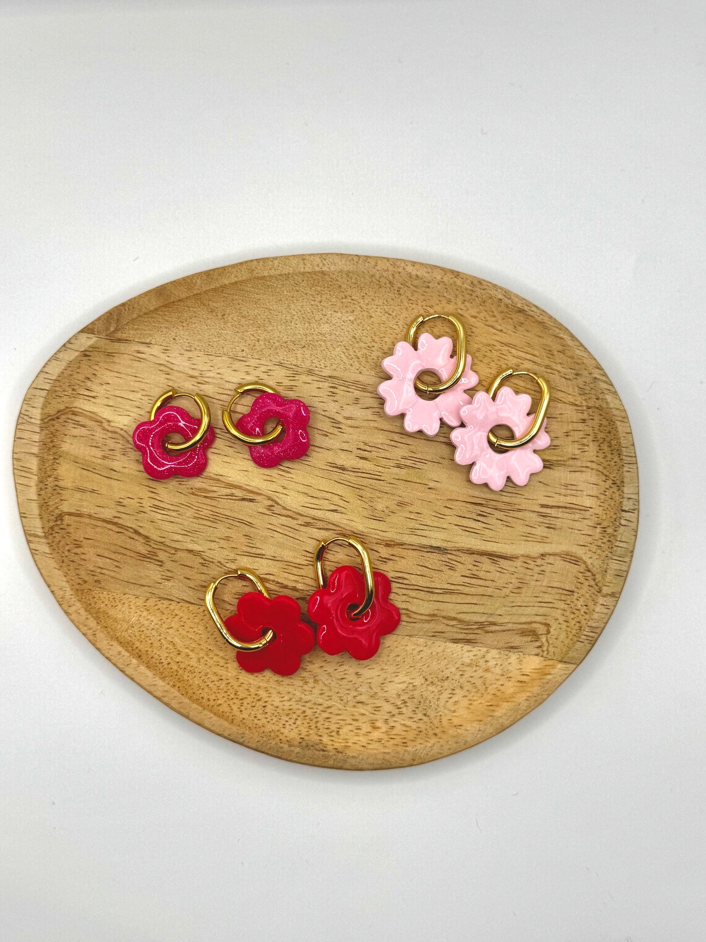 Boucles fleur rose pâle 🌸