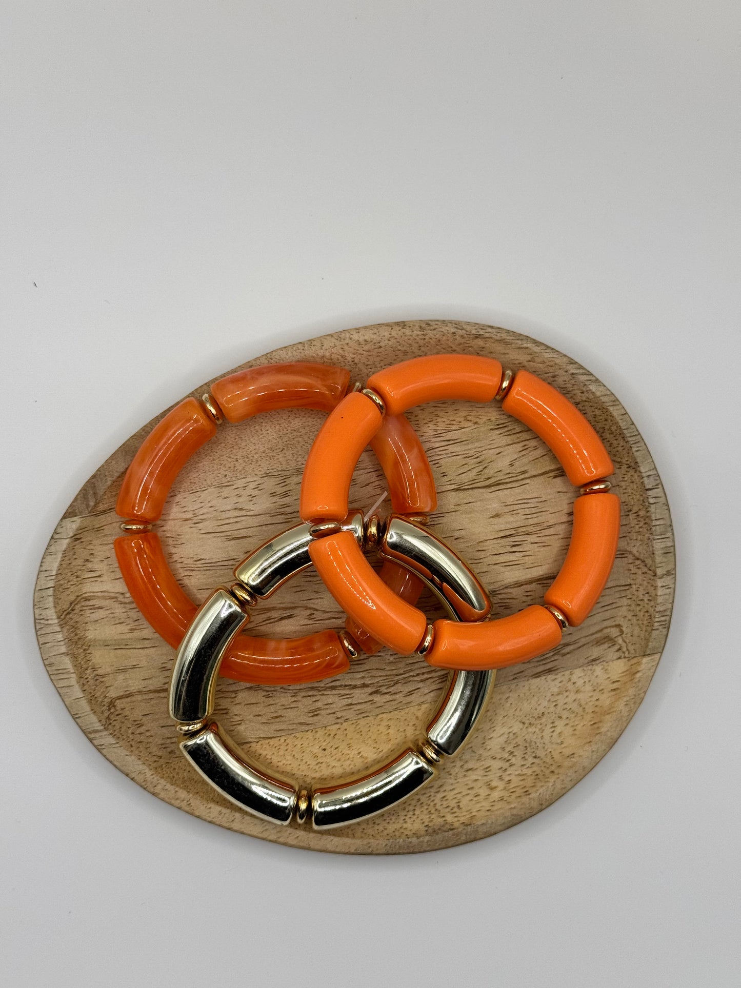 Bracelet jonc orange