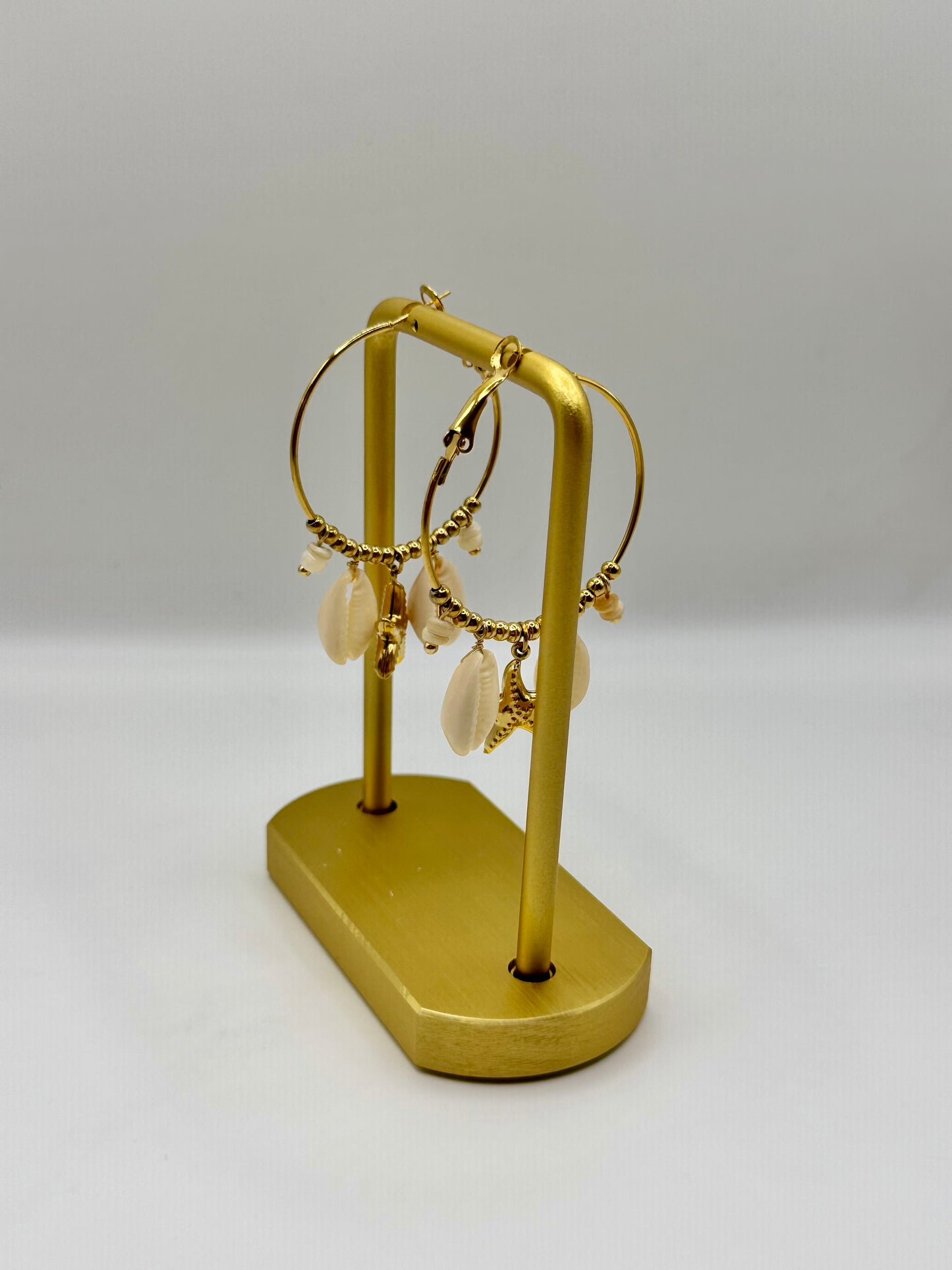 Boucles créoles beige