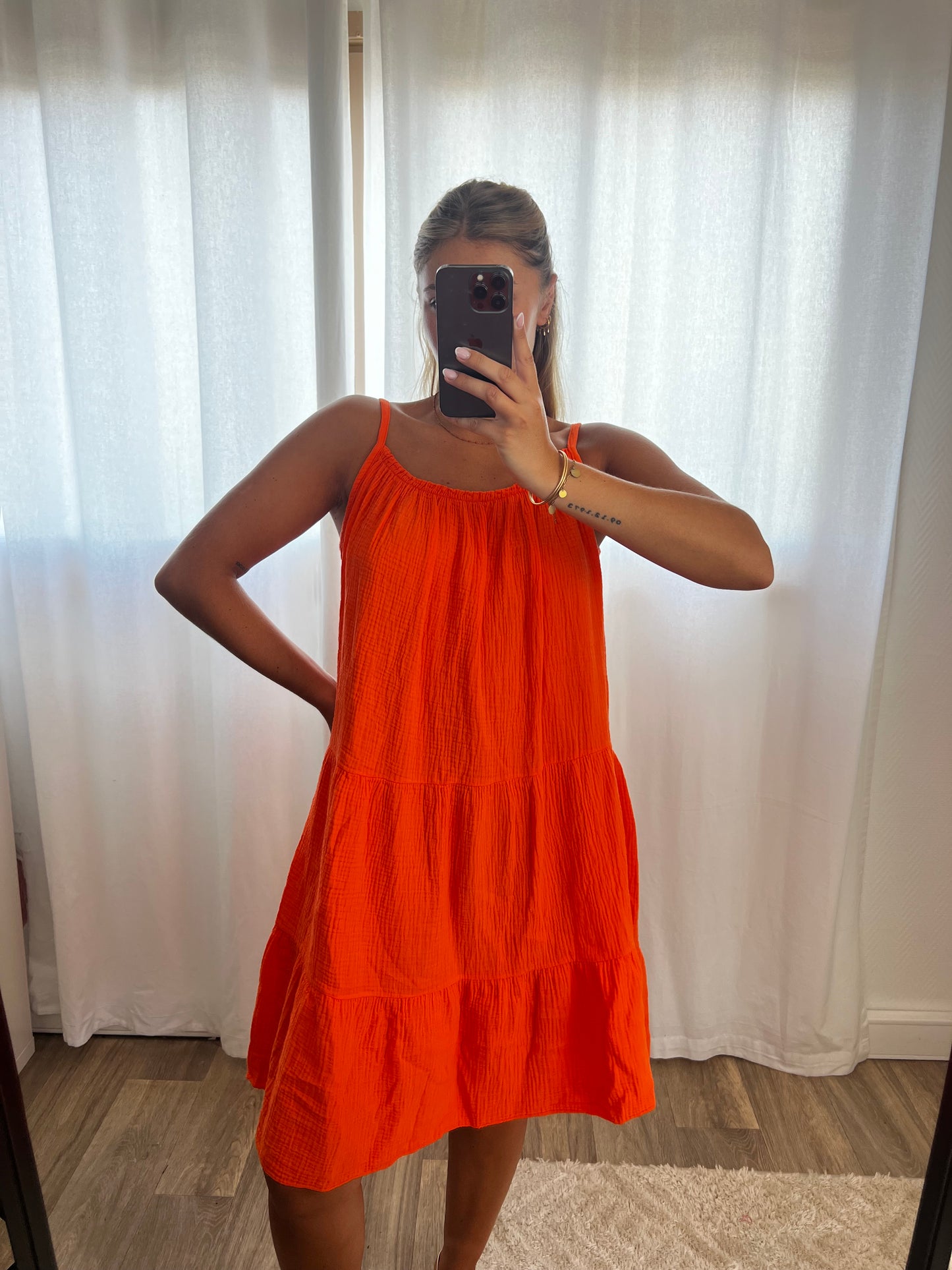 Robe marine orange