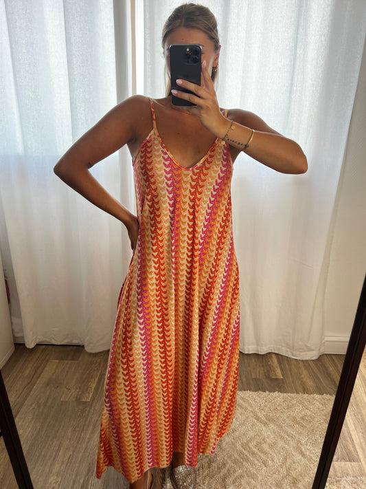 Robe paillettes orange