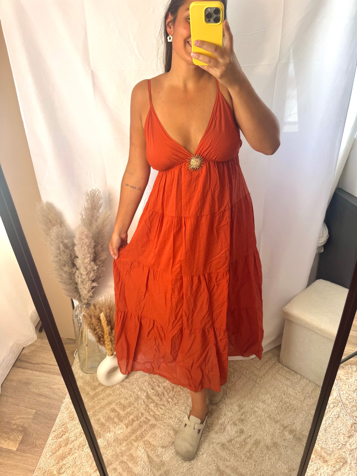 Robe soleil brique