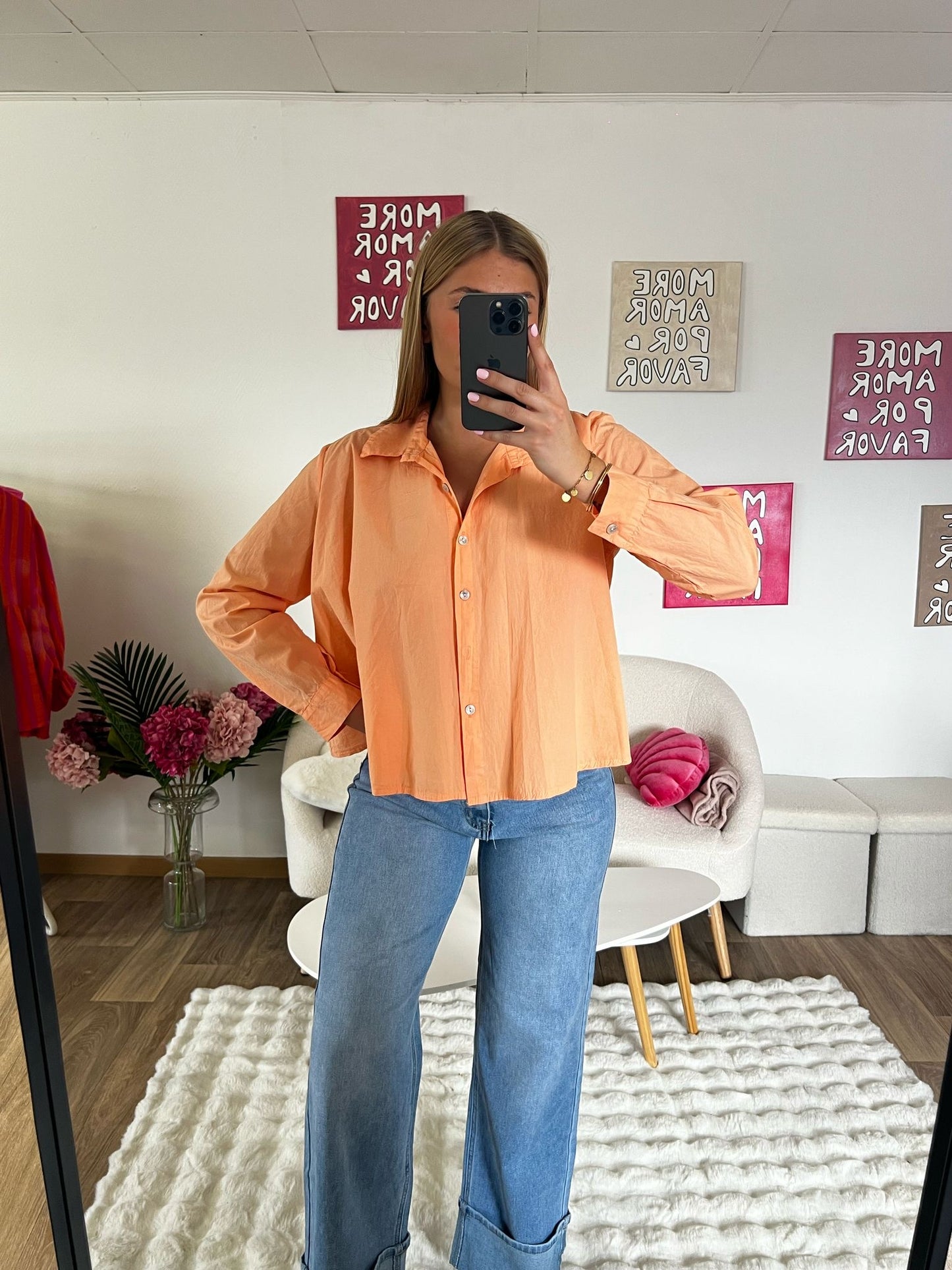Chemise orange
