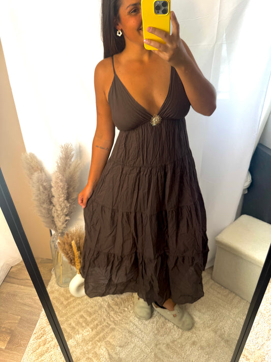 Robe soleil marron