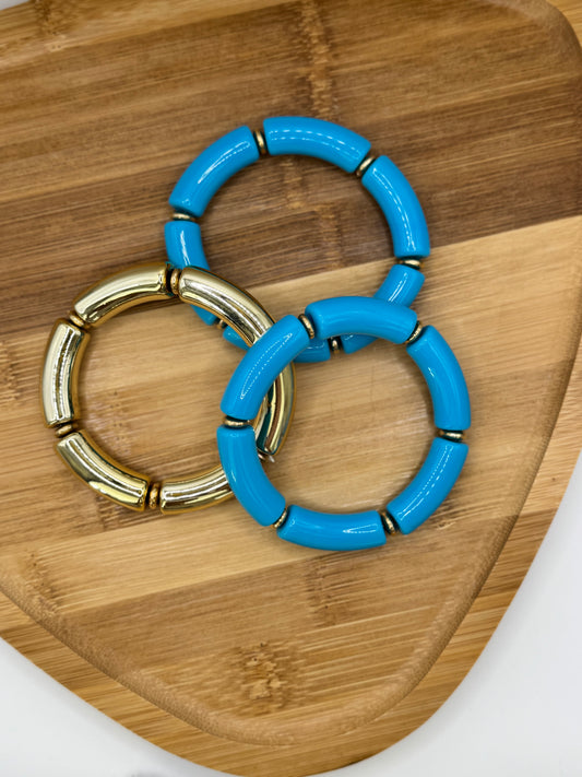 Bracelet jonc bleu clair