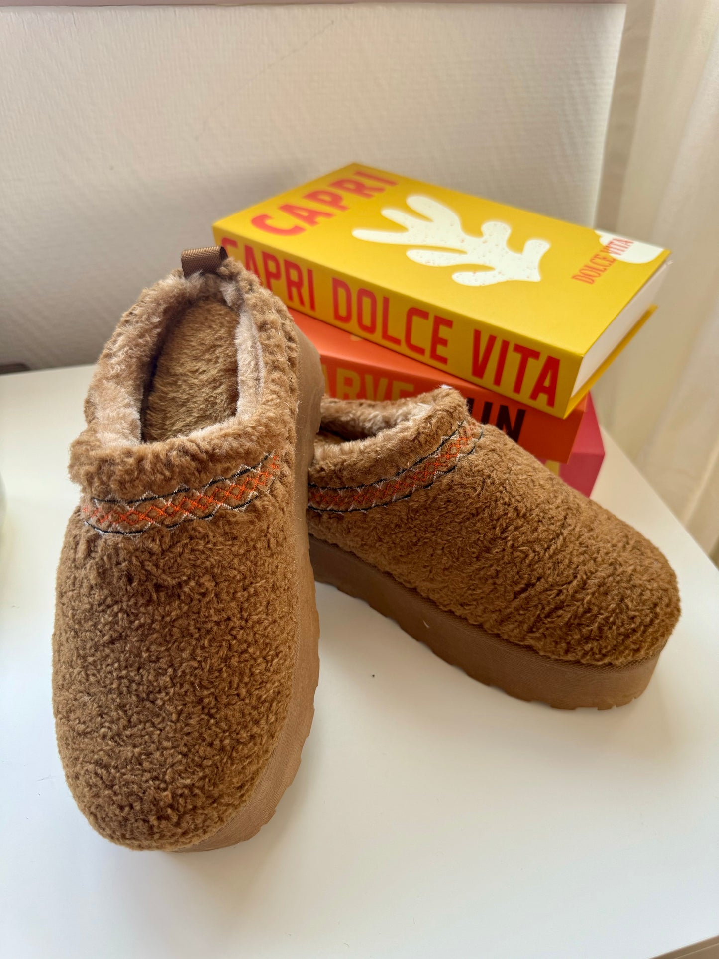 Mules moumoute Camel