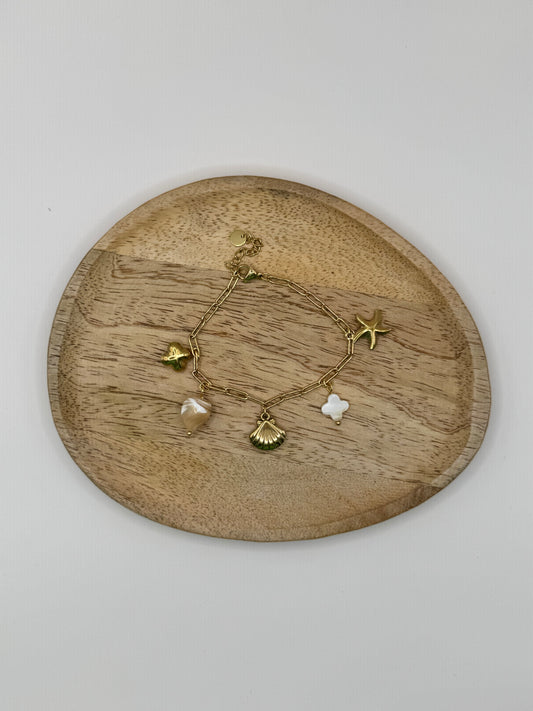 Bracelet coquillage blanc