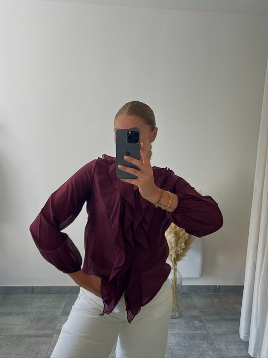 Blouse Luna bordeaux