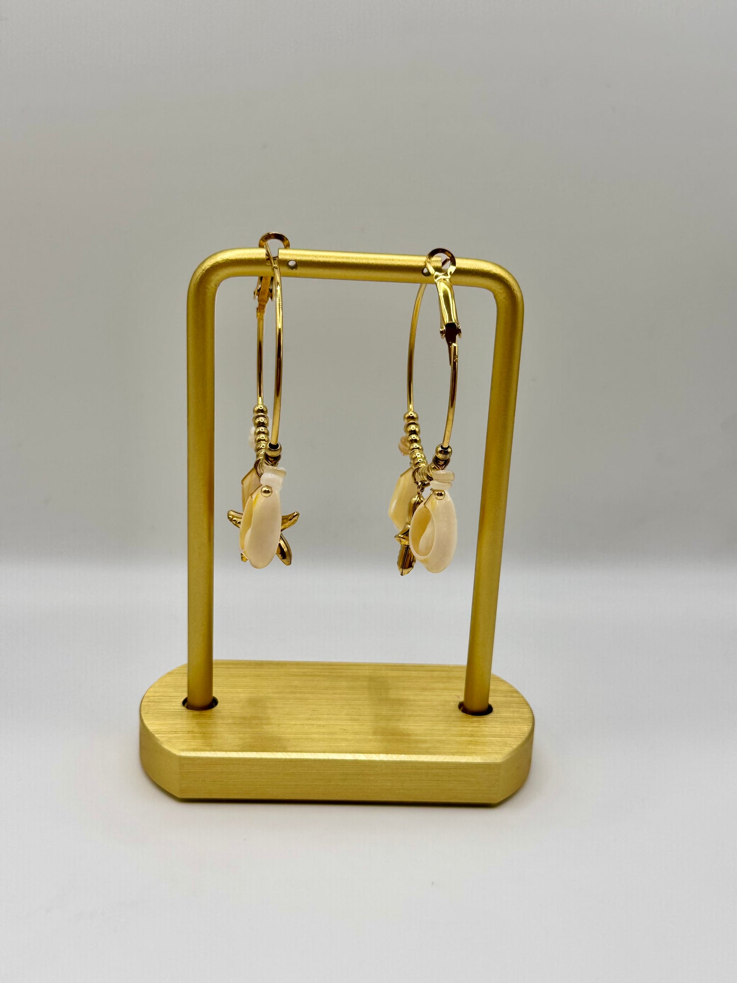 Boucles créoles beige