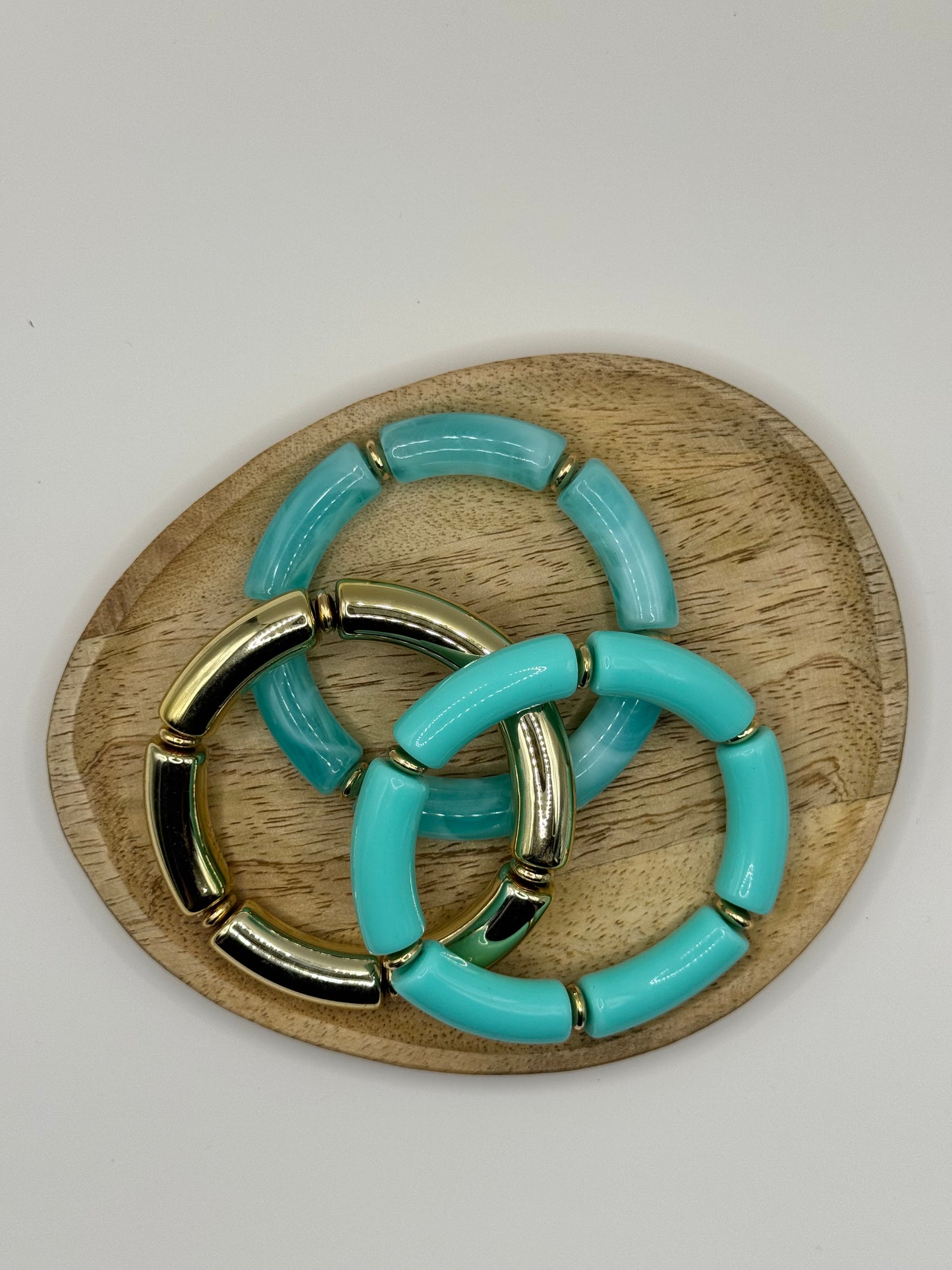 Bracelet jonc turquoise