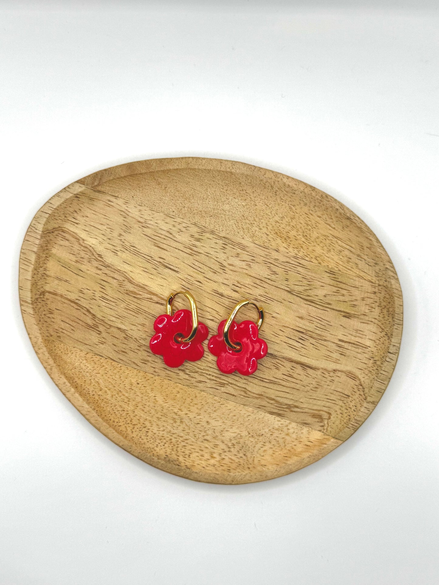 Boucles fleur rose blush 🌸