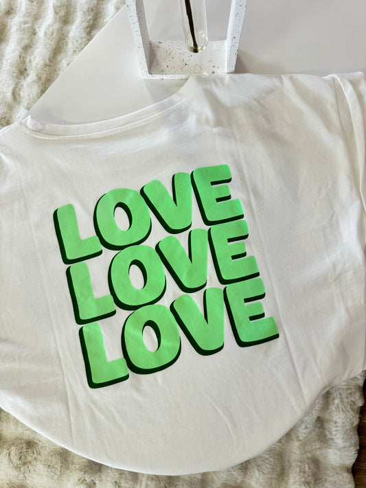Tee shirt LOVE vert