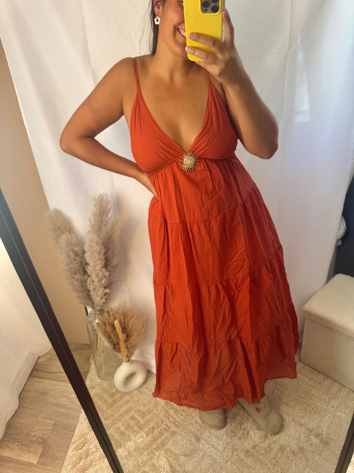 Robe soleil brique