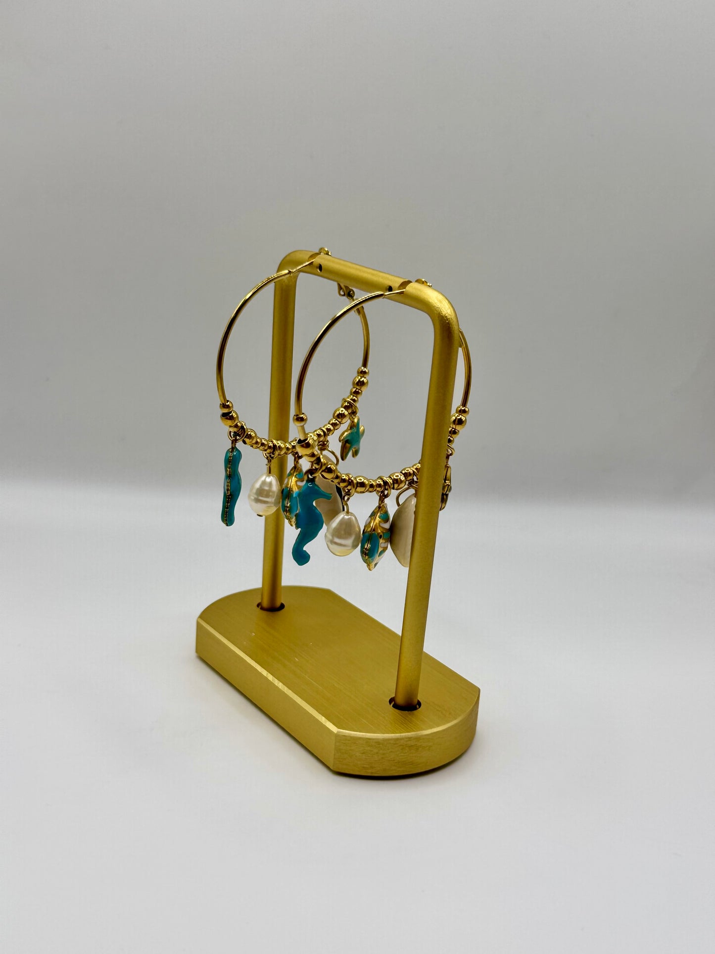 Boucles créoles bleue