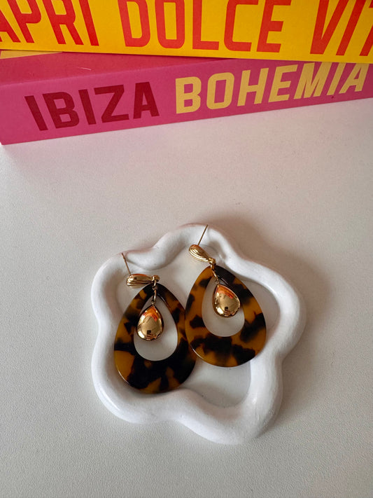 Boucles léopard ovale